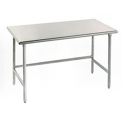 Advance Tabco TGLG-3611 132" 14 ga Work Table w/ Open Base & 304 Series Stainless Flat Top, Stainless Steel