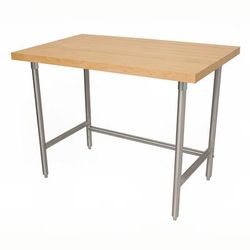 Advance Tabco TH2G-366 1 3/4" Maple Top Work Table w/ Open Base, 72"L x 36"D