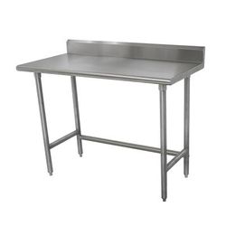 Advance Tabco TKMSLAG-303 36" 16 ga Work Table w/ Open Base & 304 Series Stainless Top, 5" Backsplash, Stainless Steel