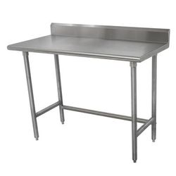 Advance Tabco TKSLAG-245-X 60" 16 ga Work Table w/ 430 Series Stainless Steel Top, 5" Backsplash, 16-ga. Stainless Steel