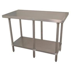 Advance Tabco VSS-4810 120" 14 ga Work Table w/ Undershelf & 304 Series Stainless Steel Marine Top