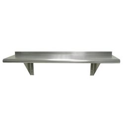 Advance Tabco WS-12-60 Solid Wall Mounted Shelf, 60"W x 12"D, Stainless Steel