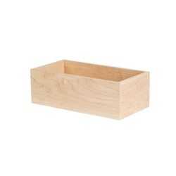 Cal-Mil 22315-2-71 Blonde Rectangular Display Box - 12"L x 6"W x 2"H, Maple Wood, Brown