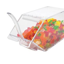 Cal-Mil 492-H Countertop Acrylic Topping Bin, 4 1/2" x 11 x 5 1/2", Holster