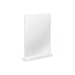 Cal-Mil 526 Tabletop Menu Card Holder - 8 1/2" x 11", Acrylic, Clear