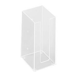 Cal-Mil 787-12 1 Compartment Straw Holder - 4" x 4" x 6", Clear