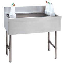 Advance Tabco CRI-12-36-7 36" Underbar Basics Cocktail Station w/ 119 lb Ice Bin, Stainless Steel, 36" x 21", 119-lb. Capacity