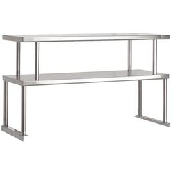 Advance Tabco TOS-2-18 Double Table Mounted Overshelf, 31 4/5" x 18", Stainless, Stainless Steel