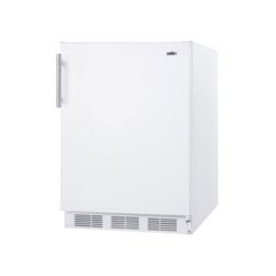 Summit CT661W 24" Refrigerator Freezer w/ Dual Evaporator, 5.1 cu ft, White, 115v, Stainless Steel