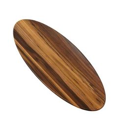 American Metalcraft AWM25 Oval Serving Board - 25 1/2" x 10 1/4", Melamine, Acacia Wood, Case of 12, Brown