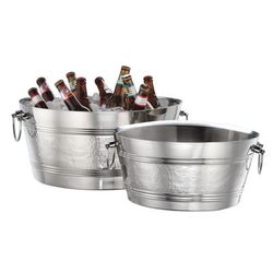 American Metalcraft DWBT185 29 qt Round Cooling Tub - 18 1/2"D x 9"H, Stainless, Silver
