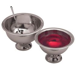 American Metalcraft HMPB12 Punch Bowl w/ 8 qt Capacity, Hammered, Stainless, Silver