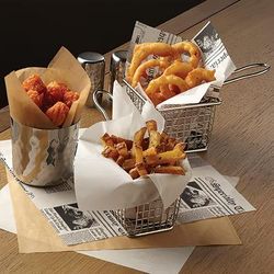 American Metalcraft PPRW1010 10" Square Fry Paper for Cups/Baskets/Cones, White