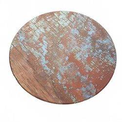 American Metalcraft RM21 21 1/2" Round Melamine Serving Board, Reclaimed Wood Pattern, Multi-Colored