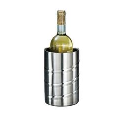 American Metalcraft SWSC 7 1/4" Double Walled Wine Chiller - Stainless Steel, Swirl Embossed, Silver