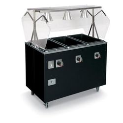 Vollrath 38714 46" Affordable Portable Cold Food Bar - 3 Pan Capacity, Floor Model, Black