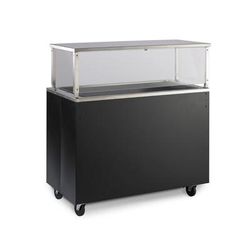 Vollrath 39778 60" Affordable Portable Cold Food Bar - 4 Pan Capacity, Floor Model, Cherry Woodgrain, Brown