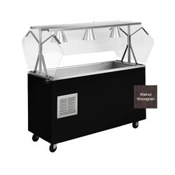 Vollrath R38961 60" Affordable Portable Cold Food Bar - 4 Pan Capacity, Floor Model, Walnut Woodgrain, Brown, 120 V