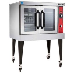 Vulcan VC4GC Single Full Size Liquid Propane Gas Commercial Convection Oven - 50, 000 BTU, Single Deck, LP, Stainless Steel, Gas Type: LP