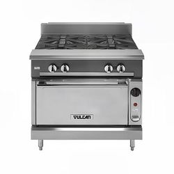 Vulcan VCBB24B LP 24" Commercial Gas Range w/ Charbroiler & Storage Base, Liquid Propane, Cabinet Base, Stainless Steel, Gas Type: LP