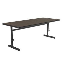 Correll CSA3048-01-09-09 Rectangular Adjustable Height Work Station, 48"W x 30"D - Walnut/Black T-Mold, Brown