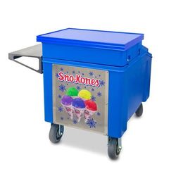 Gold Medal 1025 Ice Chest & Merchandiser for Sno-Kone Machines w/ 90 lb Capacity, Blue