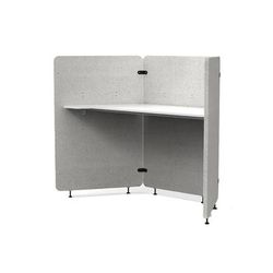 Luxor RCLMWP3 RECLAIM 3-Panel Work Pod - 73" W x 32" D x 54.5" H, PET, Gray