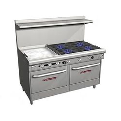 Southbend 4607AD-2GL Ultimate 60" 4 Burner Commercial Gas Range w/ Griddle & (1) Standard & (1) Convection Ovens, Natural Gas, Stainless Steel, Gas Type: NG, 115 V