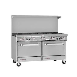 Southbend S60AD NG 60" 10 Burner Commercial Gas Range w/ 1 Standard & 1 Convection Ovens, Natural Gas, Stainless Steel, Gas Type: NG, 115 V