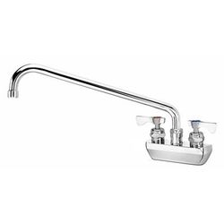 Krowne 14-414L-L-E4 Wall Mount Faucet w/ 14" Swing Spout & Lever Handles - 4" Centers, 1.5 GPM