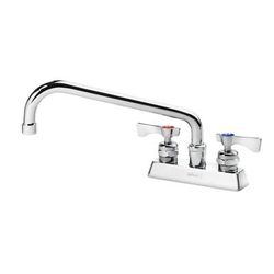 Krowne 15-310L-L-E6 Deck Mount Faucet w/ 10" Swing Spout & Lever Handles - 4" Centers, 2.2 GPM