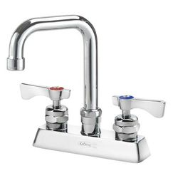 Krowne 15-330L-L-E3 Deck Mount Faucet w/ 4 1/2" Double Bend Spout & Lever Handles - 4" Centers, 1.0 GPM