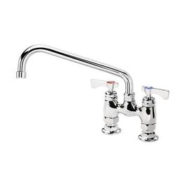 Krowne 15-410L-L-E5 Raised Deck Mount Faucet w/ 10" Swing Spout & Lever Handles - 4" Centers, 1.8 GPM