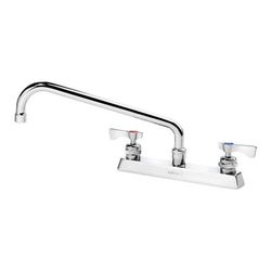 Krowne 15-512L-L-G3 Deck Mount Faucet w/ 12" Swing Spout & Lever Handles - 8" Centers, 1.0 GPM