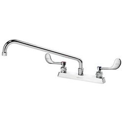 Krowne 15-516L-W-F2 Deck Mount Faucet w/ 16" Swing Spout & VR Wrist Action Handles - 8" Centers, 1.5 GPM