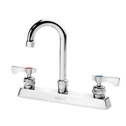Krowne 15-525L-L-E4 Deck Mount Faucet w/ 3 1/2" Gooseneck Spout & Lever Handles - 8" Centers, 1.5 GPM