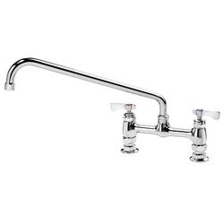 Krowne 15-816L-L-E4 Raised Deck Mount Faucet w/ 16" Swing Spout & Lever Handles - 8" Centers, 1.5 GPM