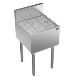 Krowne KR19-GS18 Under Bar Freestanding Drainboard - 6 1/2" Back Splash, 18" x 19", Stainless Steel