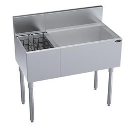 Krowne KR19-M36R 36" Royal Series Cocktail Station w/ 74 lb Ice Bin, Stainless Steel