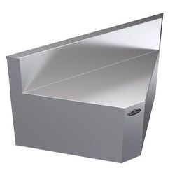 Krowne KR19-R60 19" Rear Angle - 60 Degree, 7" Back Splash, Stainless Steel