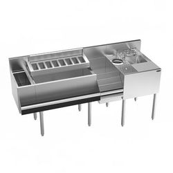 Krowne KR24-MX70 70" Royal Series Cocktail Station w/ 115 lb Ice Bin, Stainless Steel