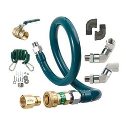 Krowne M10060K10 60" Gas Connector Kit w/ 1" Female/Male Couplings, Stainless Steel