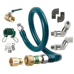 Krowne M7572K10 72" Gas Connector Kit w/ 3/4" Female/Male Couplings, PVC-Coated Stainless Steel