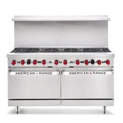 American Range AR-24G-6B-CL-126R 60" 6 Burner Commercial Gas Range w/ Griddle & (1) Standard & (1) Convection Ovens, Liquid Propane, Stainless Steel, Gas Type: LP