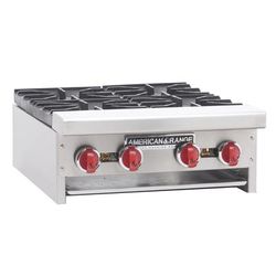 American Range ARHP-24-4 24" Gas Hotplate w/ (4) Burners & Manual Controls, Liquid Propane, Gas Type: LP