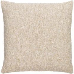 Ronit 20" Square Modern Peach/Cream/Beige Outdoor Throw Pillow - Boutique Rugs