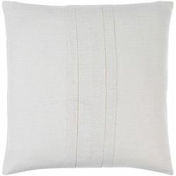Stash 18" Square Modern Cotton Light Silver/Ivory/Cream/Linen Throw Pillow - Boutique Rugs