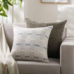 Saxen 18" Square Modern Peach Throw Pillow - Boutique Rugs