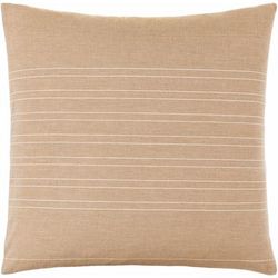Malka 22" Square Modern Cotton Tan/Light Wood/Brick Red/Pale Pink/Camel Throw Pillow - Boutique Rugs