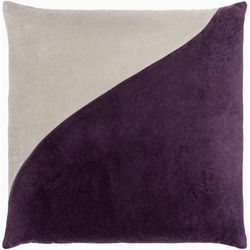 Lamis 20" Square Modern Cotton Plum/Peach Lumbar Pillow - Boutique Rugs